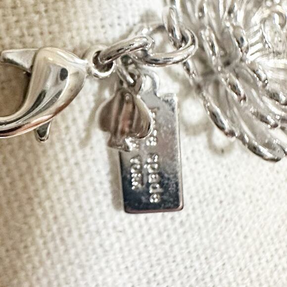 Kate Spade Silver Necklace Oops A Daisy Flower Rhinestone Statement Jewelry - Picture 6 of 10